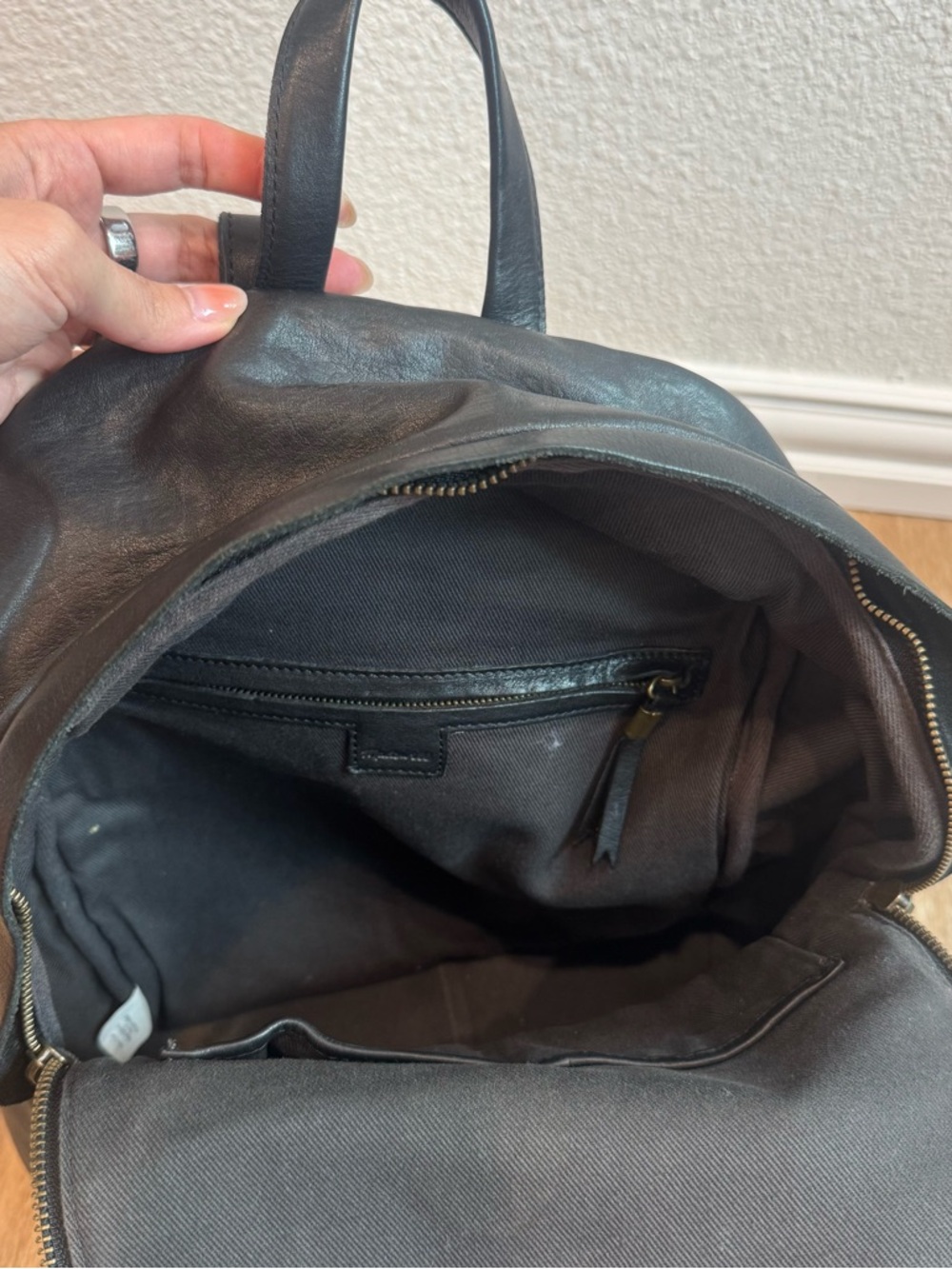 Madewell Black Leather Backpack - Picture 3 of 5